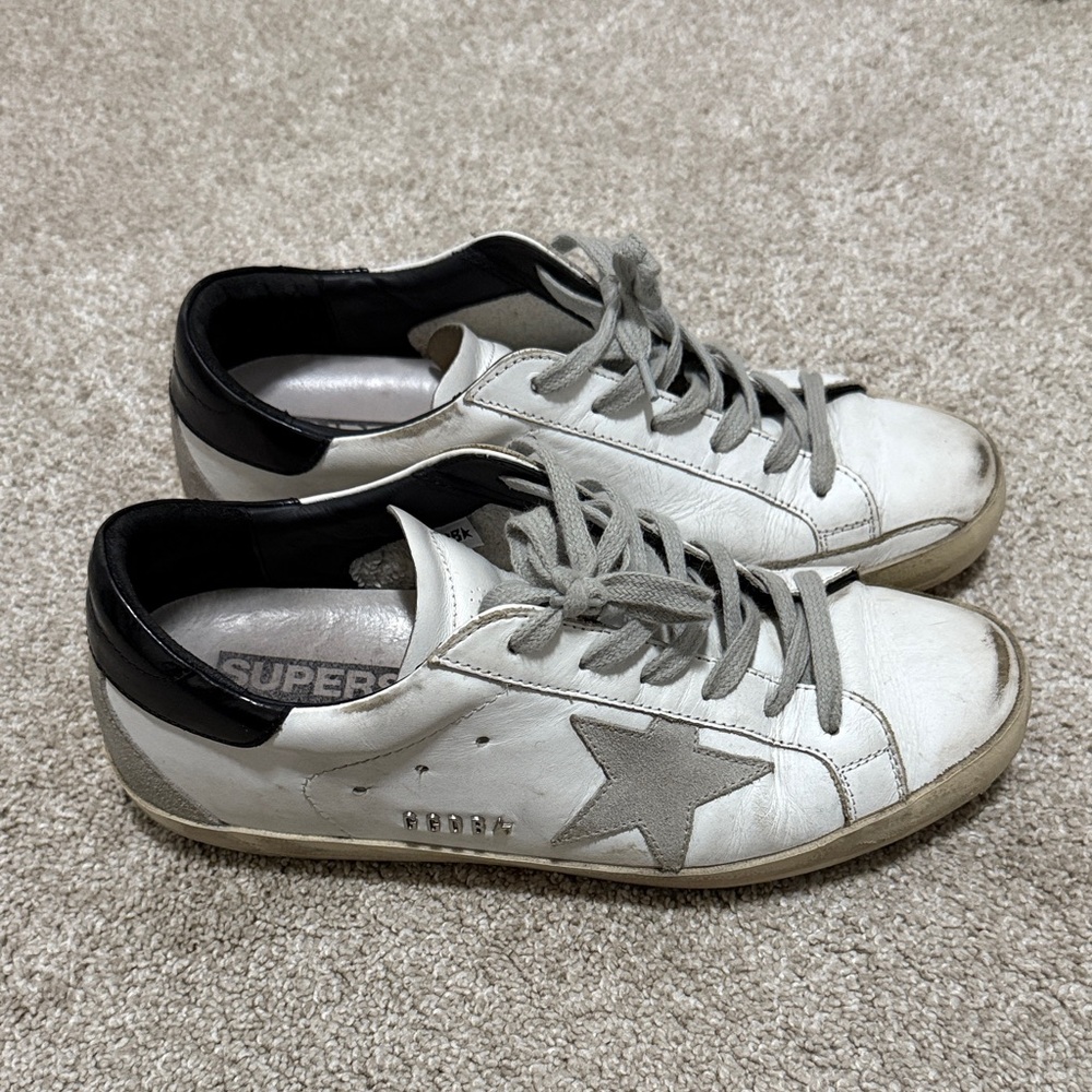 Golden Goose
Women's Super-Star Low Top Sneakers White and Black Star Sneakers